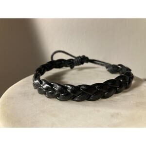 leather cuff bangle adjustable bracelet